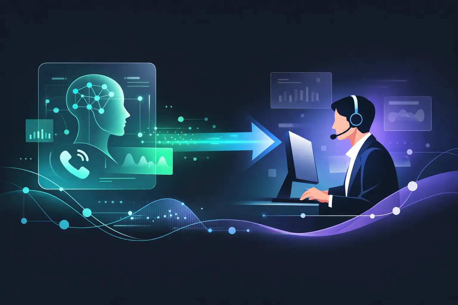 Кога AI прехвърля обаждане към служител?