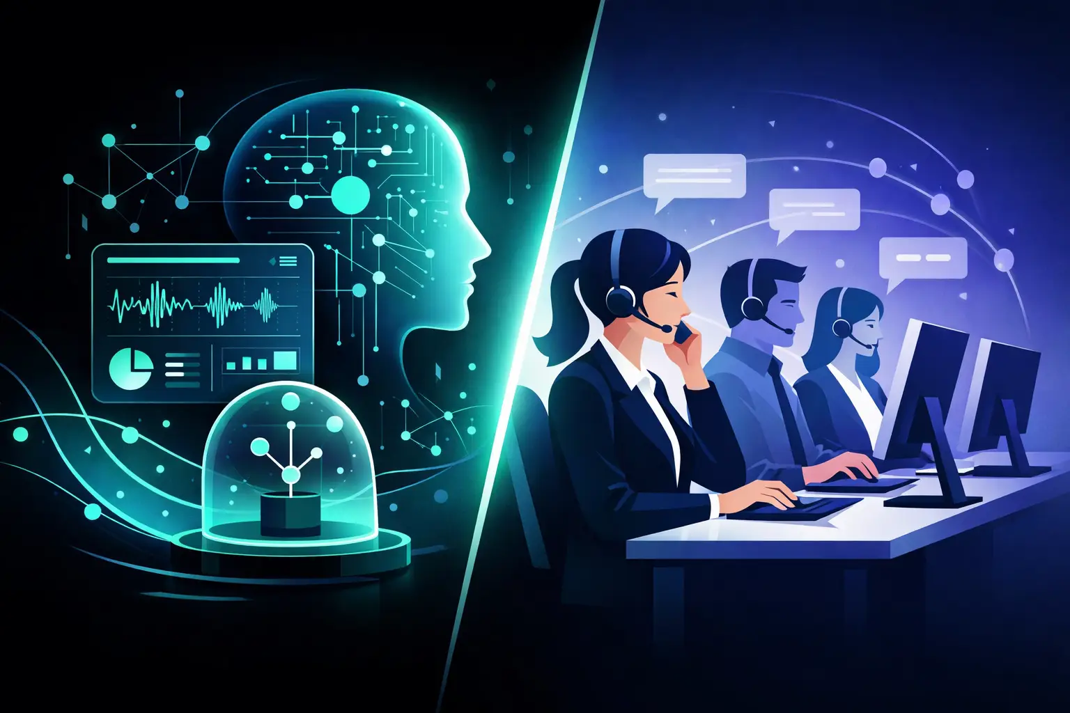 AI телефония срещу кол център - кое печели?