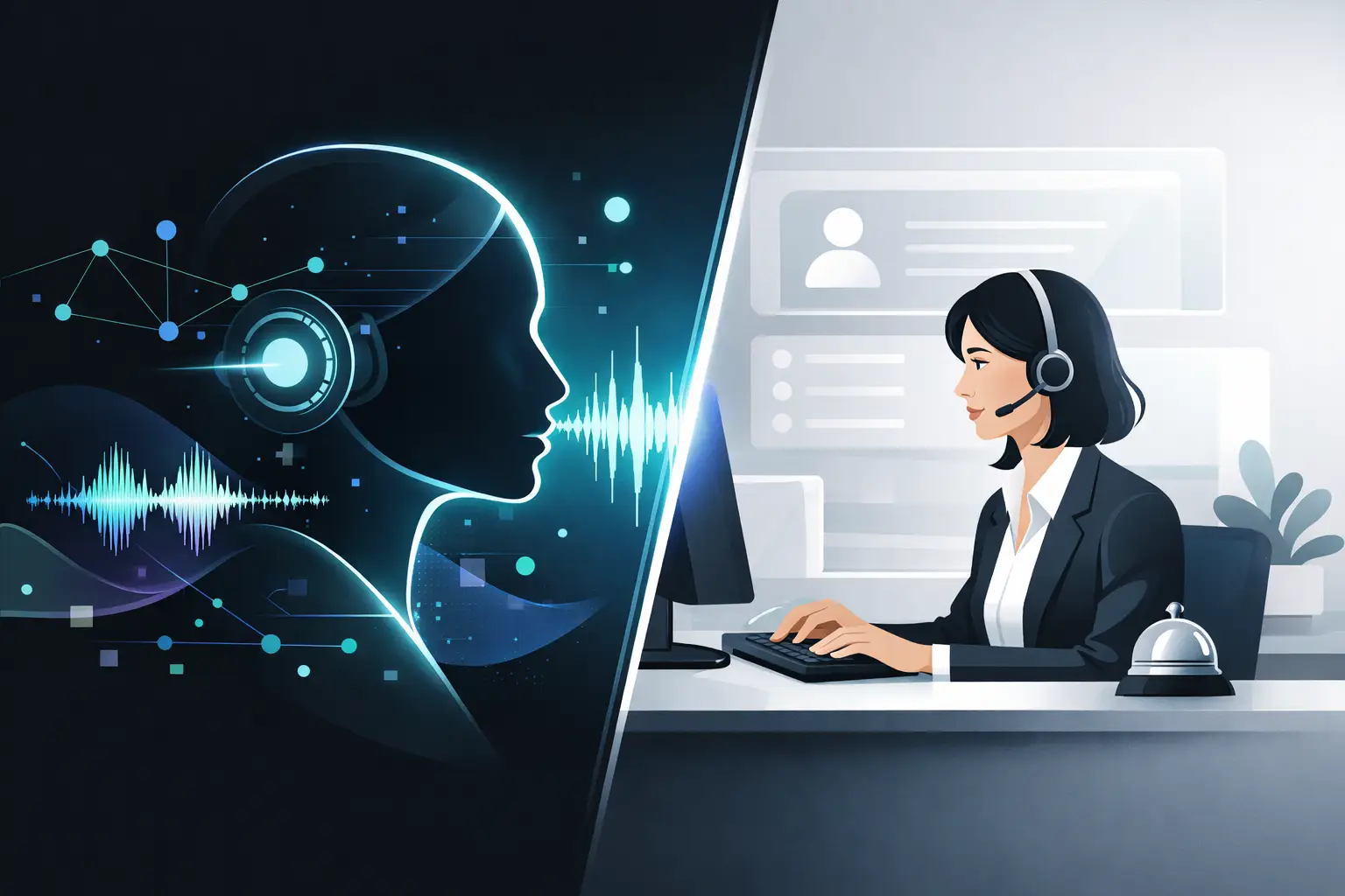 AI гласов агент срещу рецепционист: кое печели