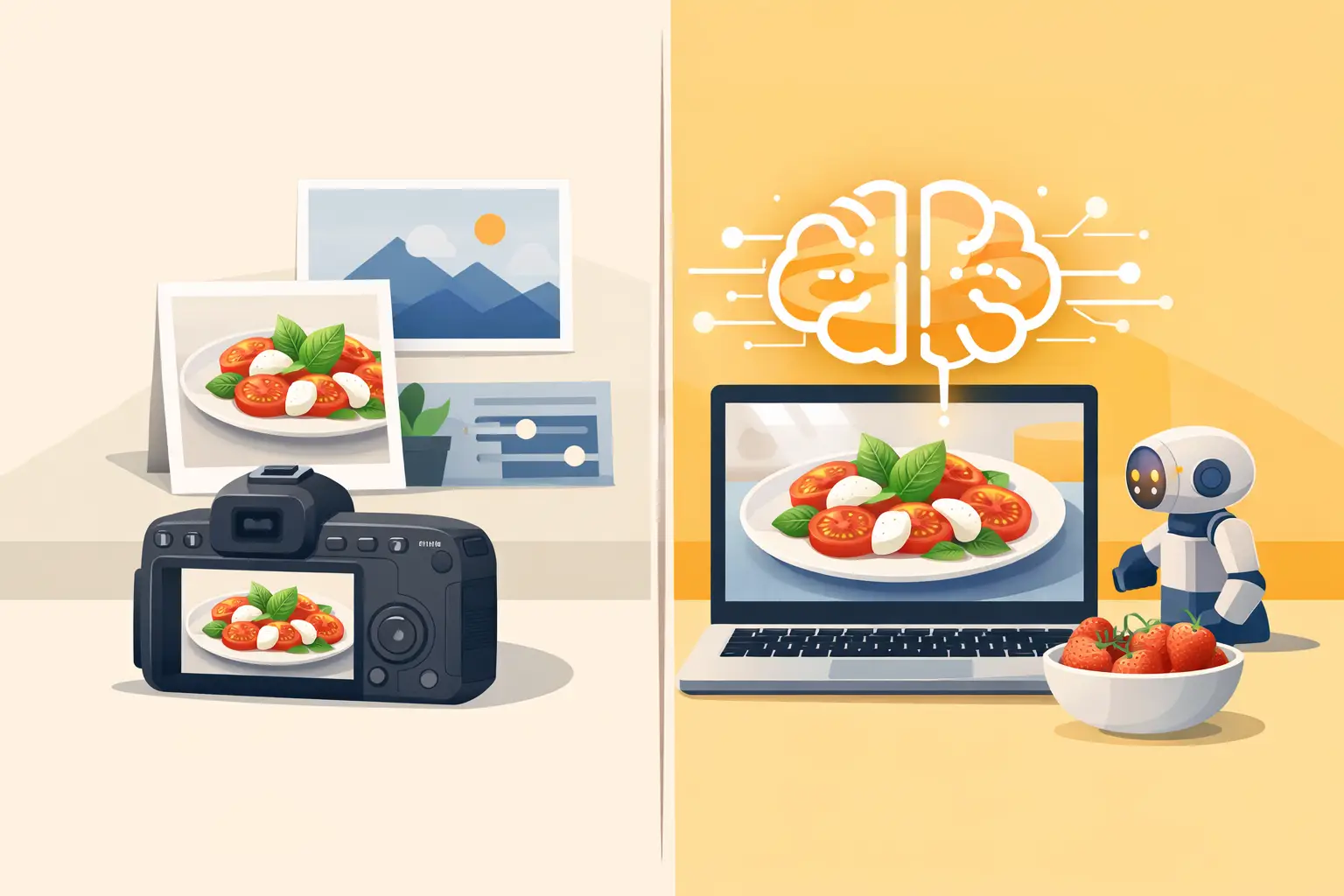 Stock Photos vs AI Visuals for Food Marketing