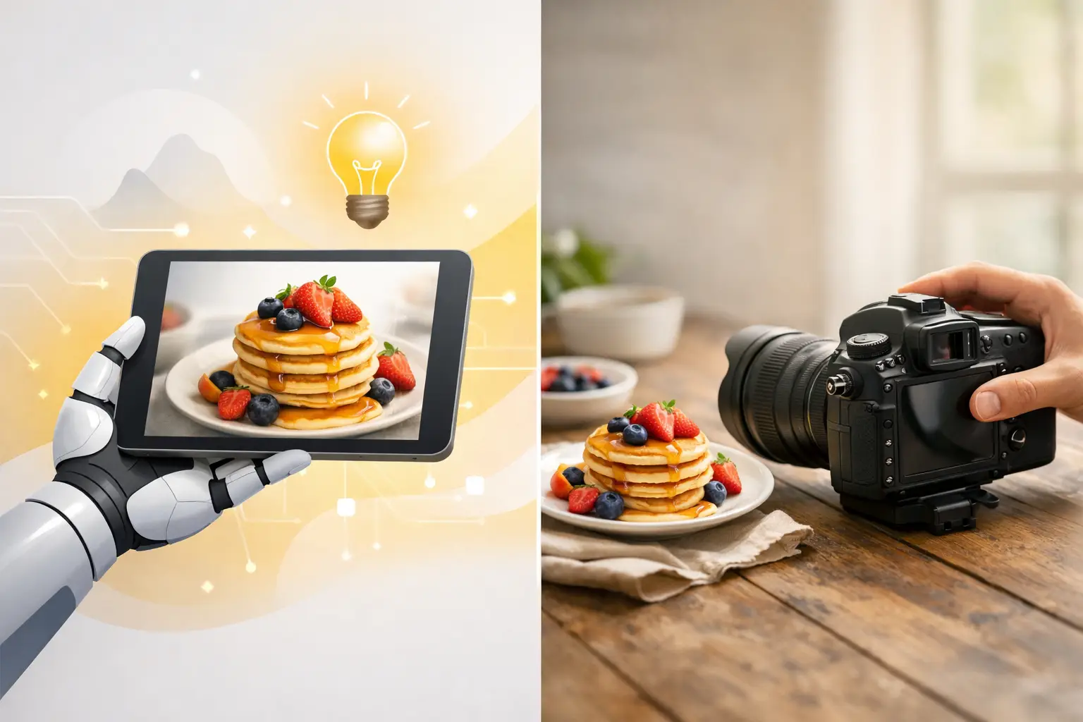 AI Visuals vs Food Photography