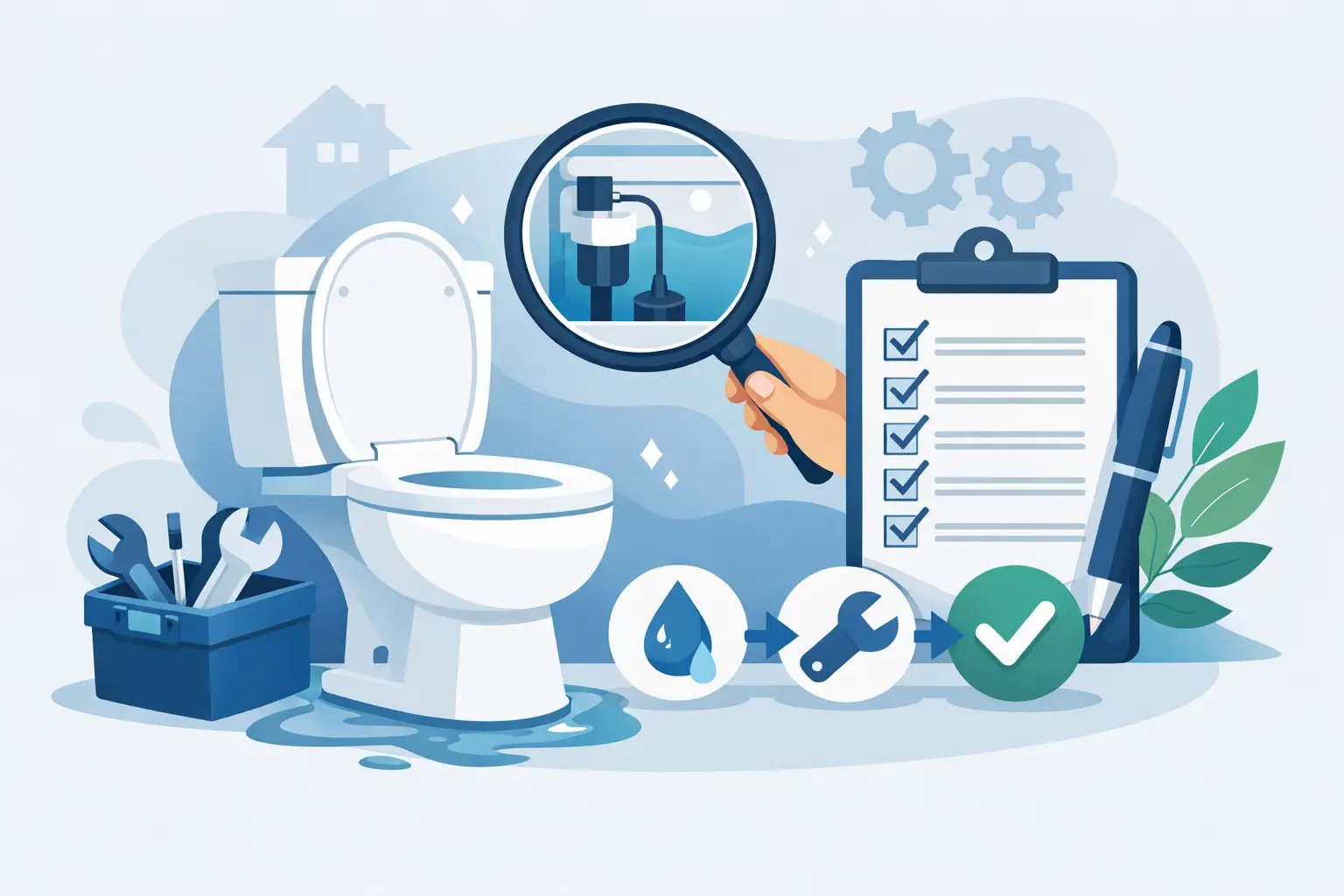 Toilet Leak Troubleshooting Checklist in 9 Steps