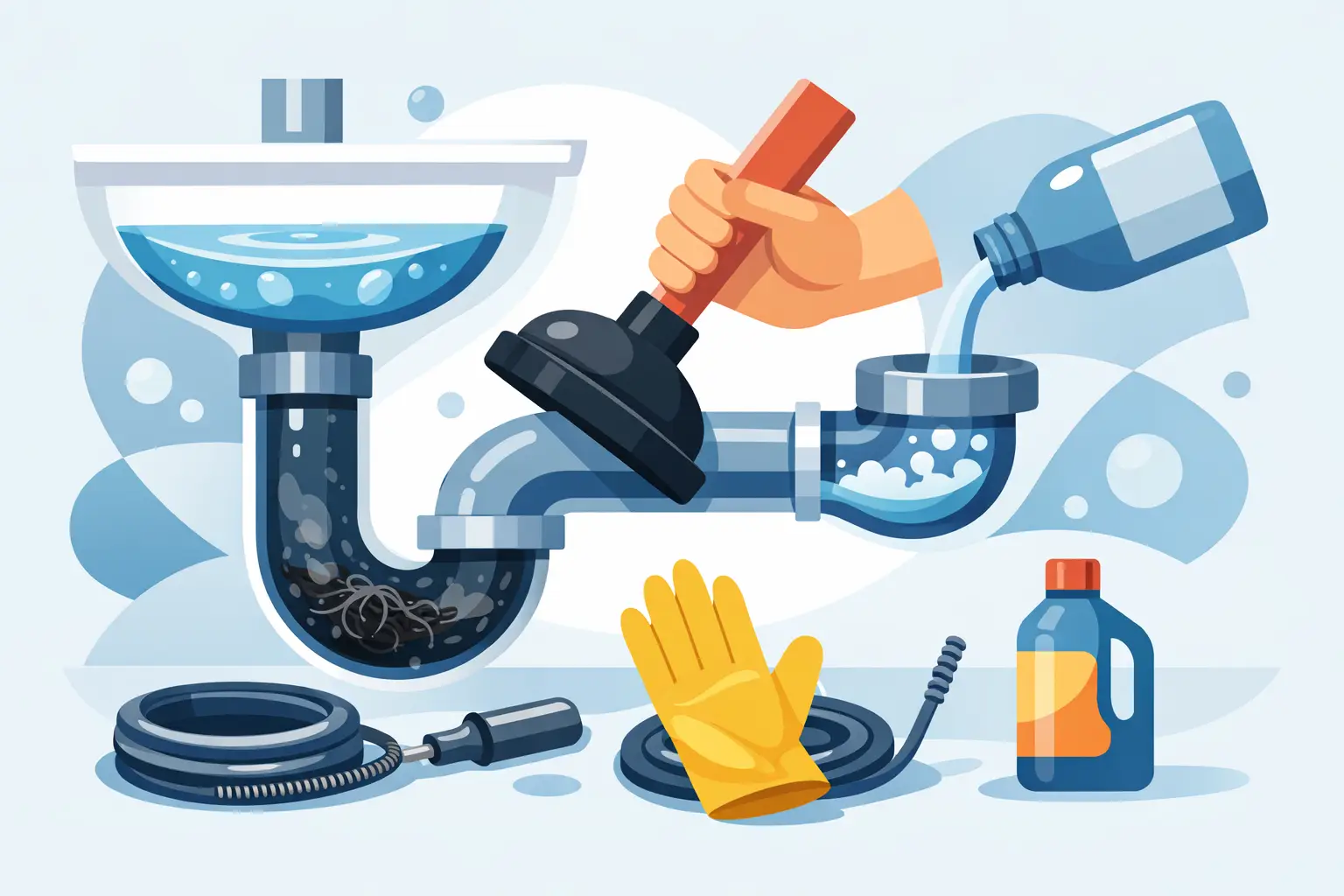 How to Remove a Drain Clog Safely
