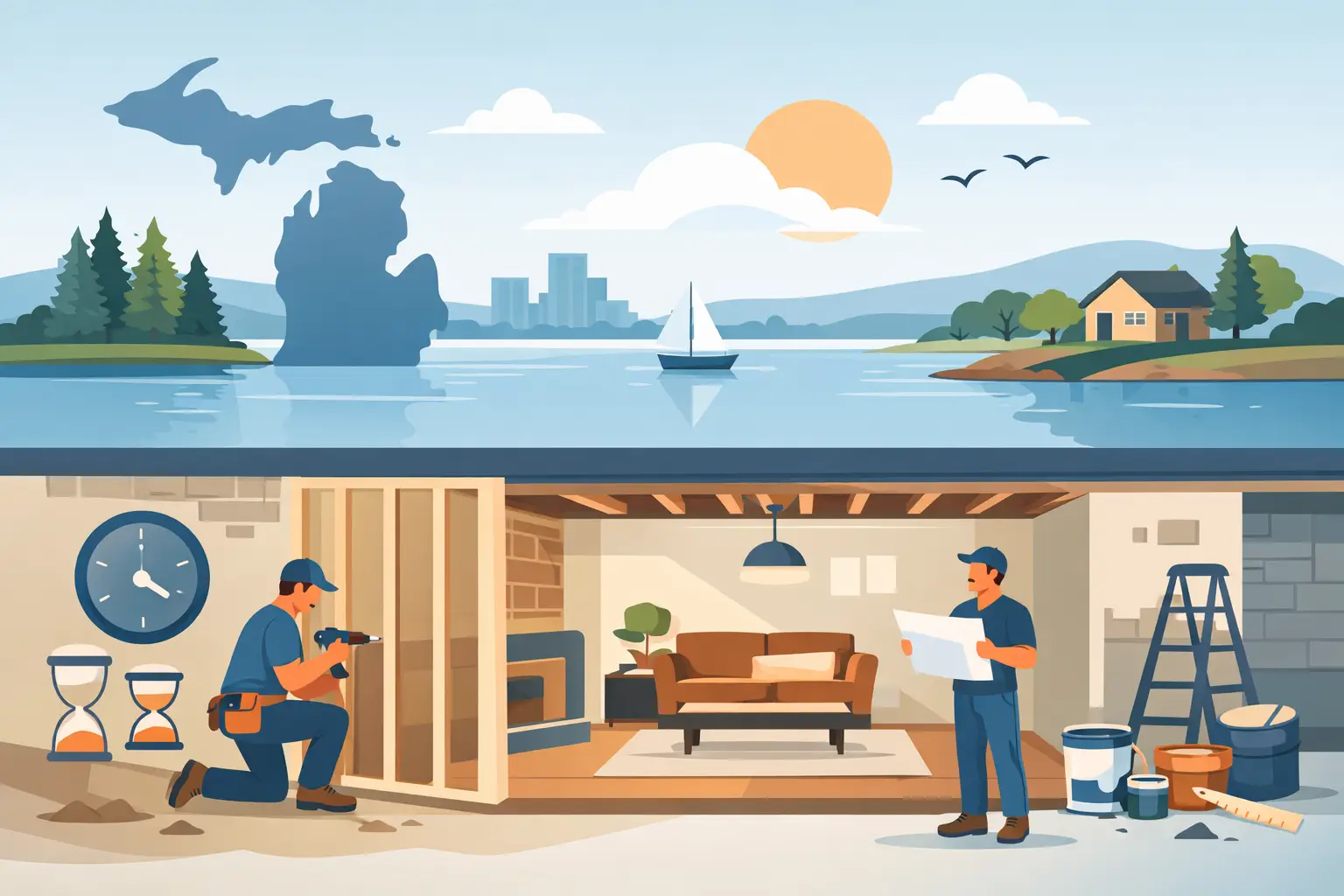 How Long Does a Basement Remodel Take in Michigan?