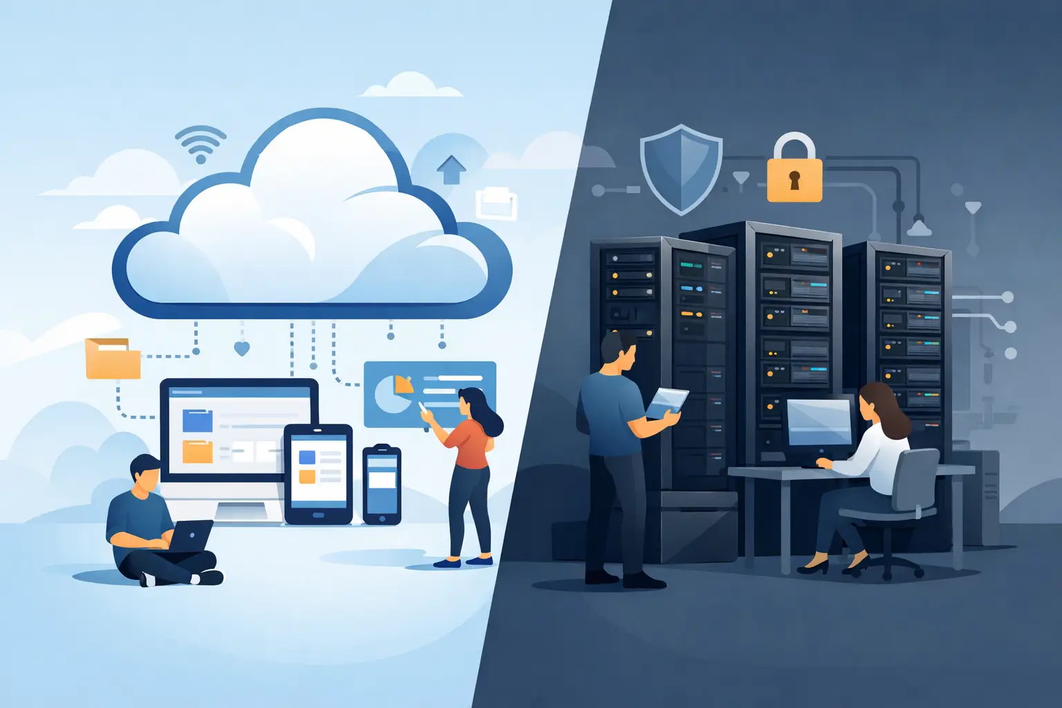 Schulcloud versus lokale Server im Vergleich