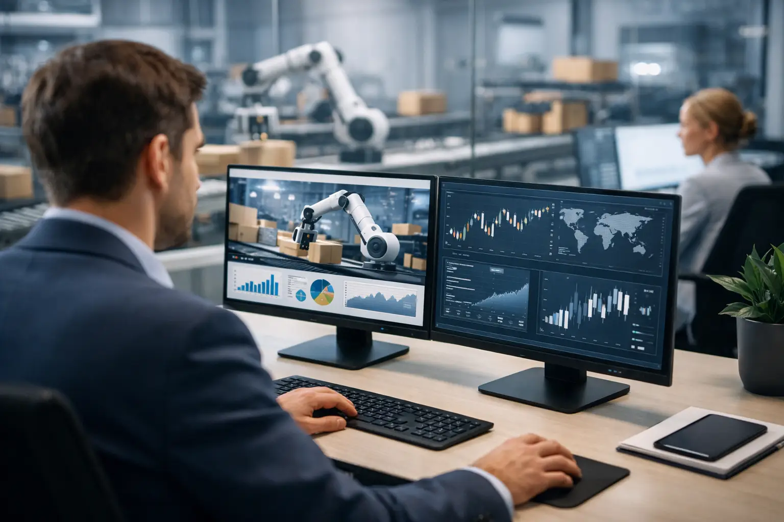 Exemplo de operação comercial automatizada