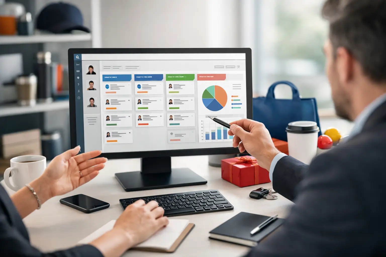 CRM comercial para empresa de brindes