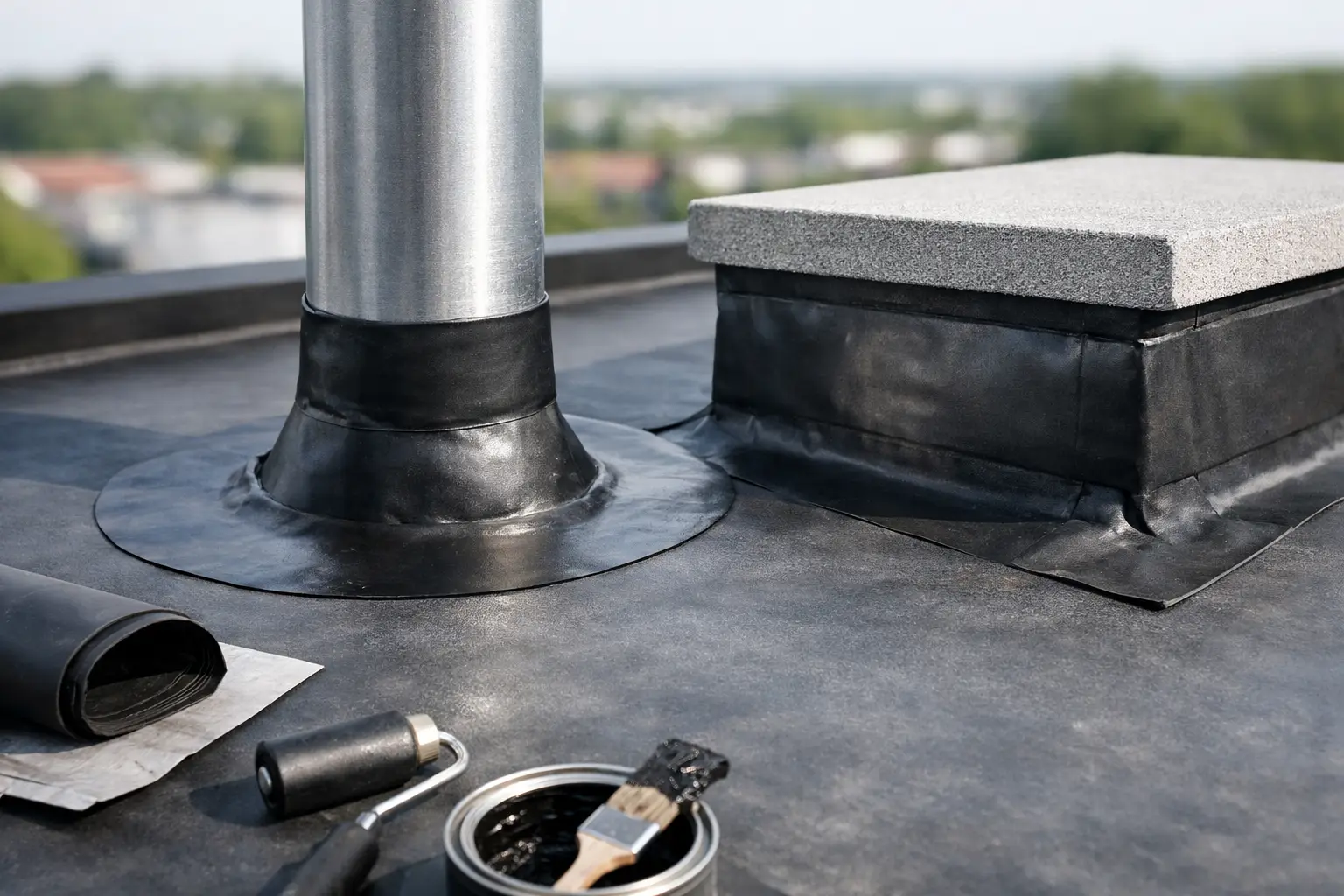 EPDM flashing system review for flat roofs, penetrations, curbs, and joints. See where it performs well, where it fails, and what to inspect.