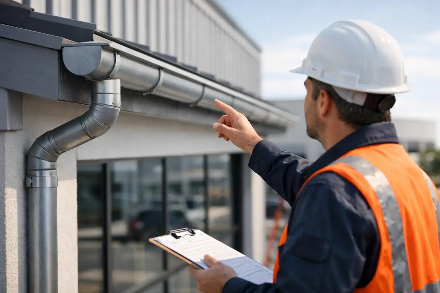 Need a commercial gutter replacement contractor? Learn what to check before hiring for warehouses, factories, and large facilities.