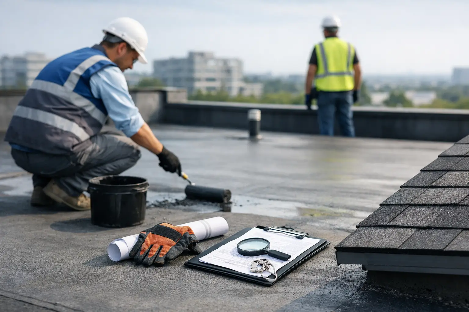 Choose a roof waterproofing contractor for commercial buildings with the inspection, system design, drainage, and support needed to stop leaks for good.