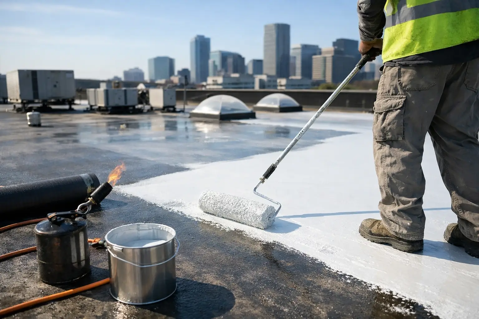 A commercial roof waterproofing guide for facility teams choosing membranes, repairs, drainage fixes, and maintenance strategies that last.