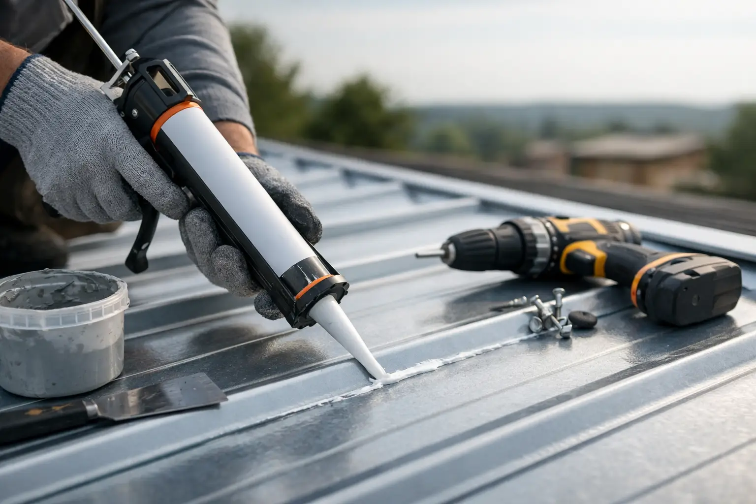 A practical metal roof sealant review for facility teams comparing silicone, polyurethane, butyl, and EPDM options for durable leak repair.
