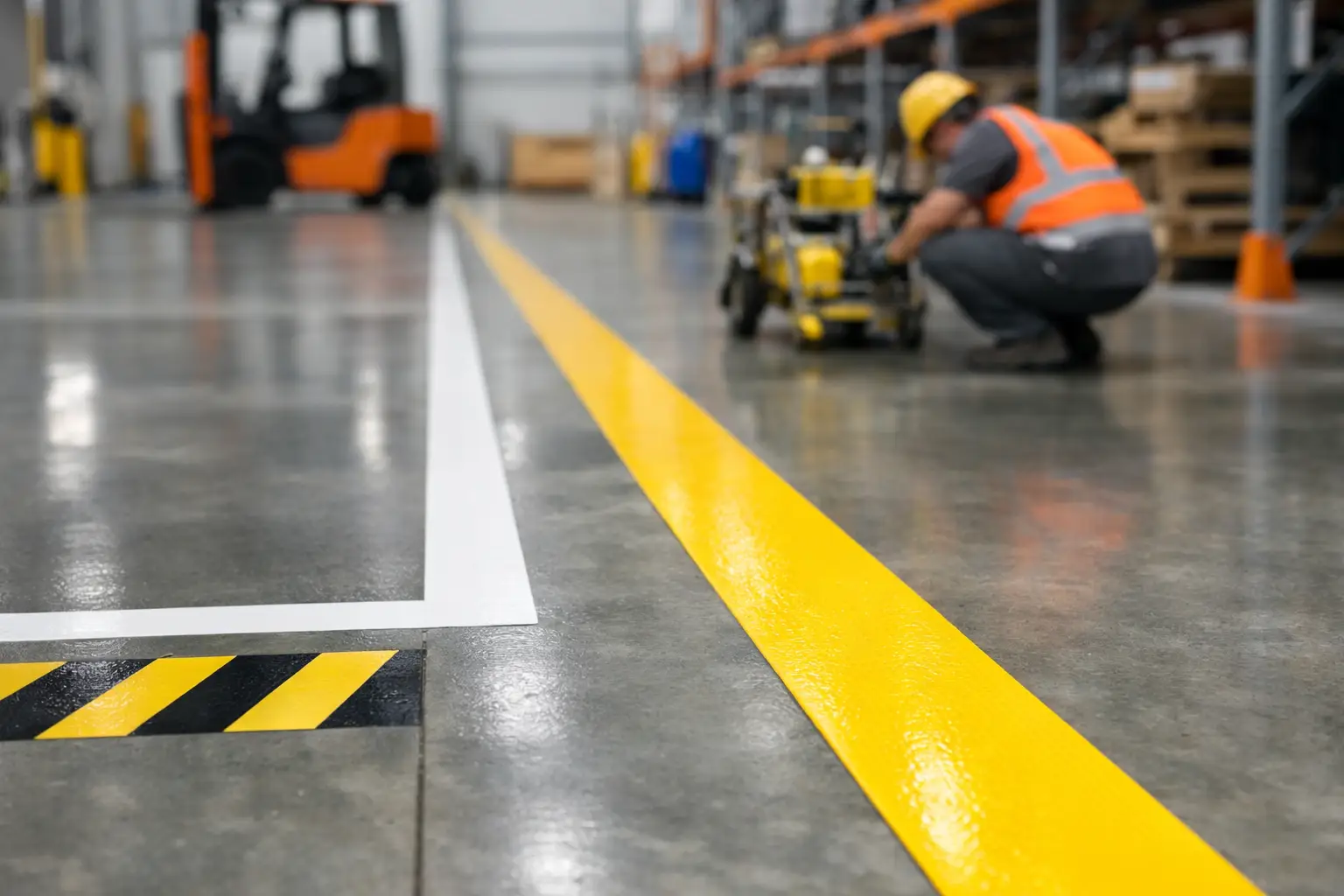 Industrial floor line marking improves safety, traffic flow, and compliance. Learn what lasts, what fails, and how to specify the right system.