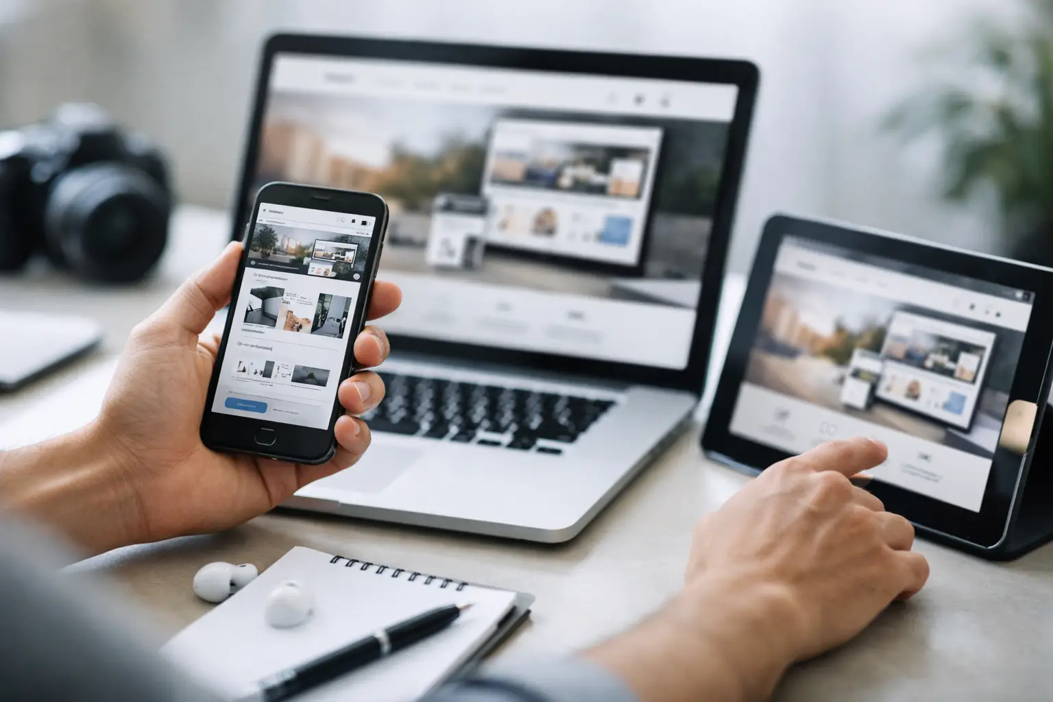 Responsive Webdesign für Mobilgeräte, das verkauft