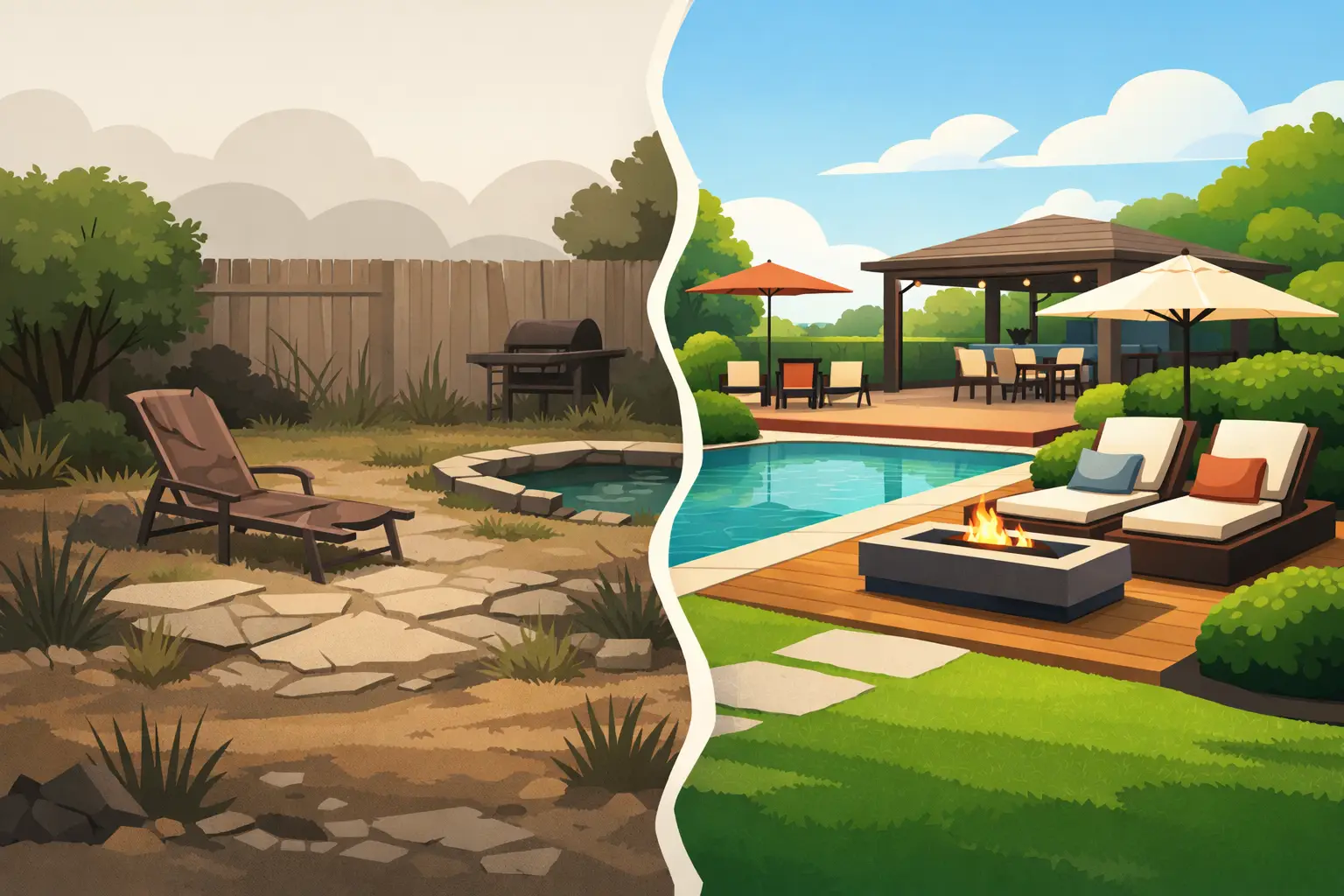 Backyard Makeover Before After That Lasts