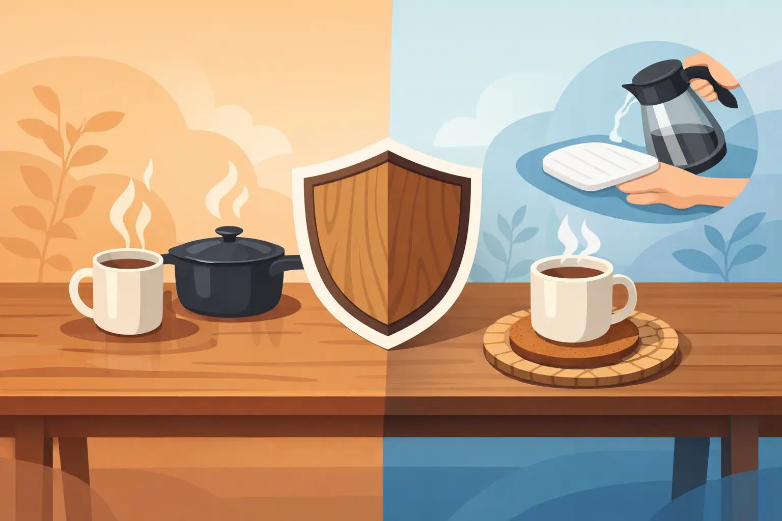How to Protect Wood Table From Heat Safely