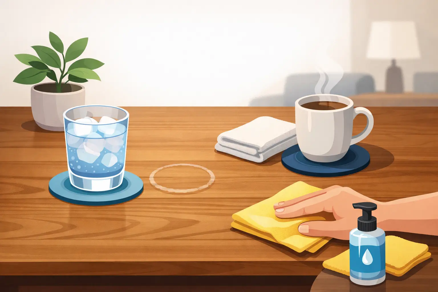 How to Prevent Water Rings on a Wood Table