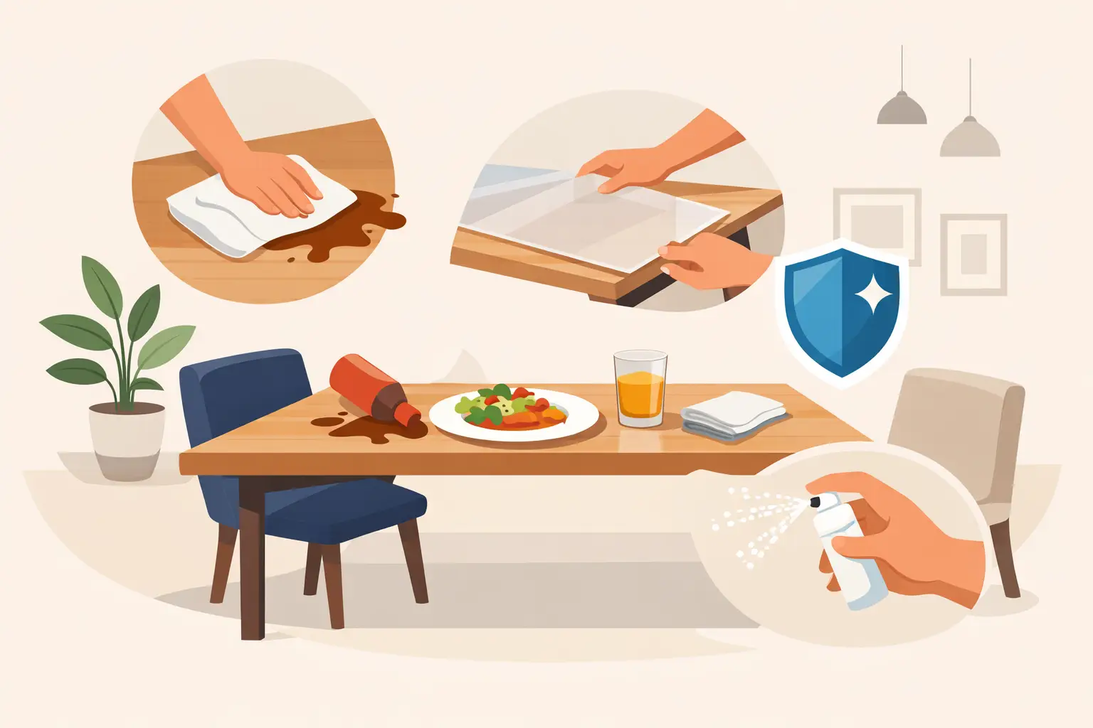 How to Protect Dining Table From Food Stains