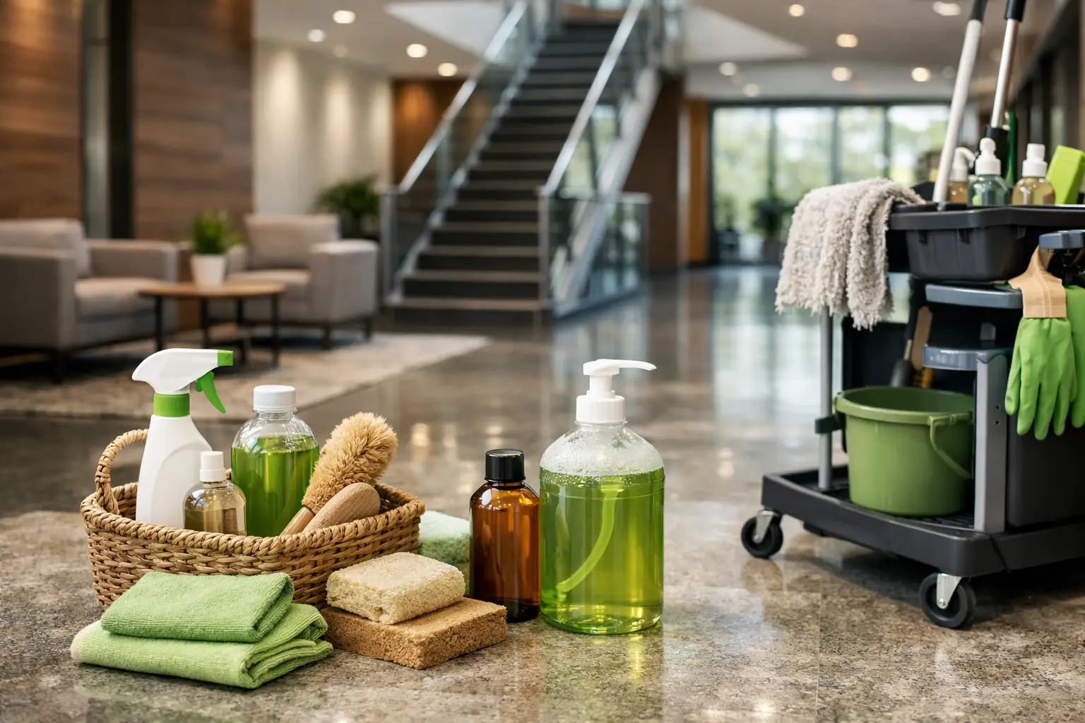 Produits biodégradables en nettoyage pro