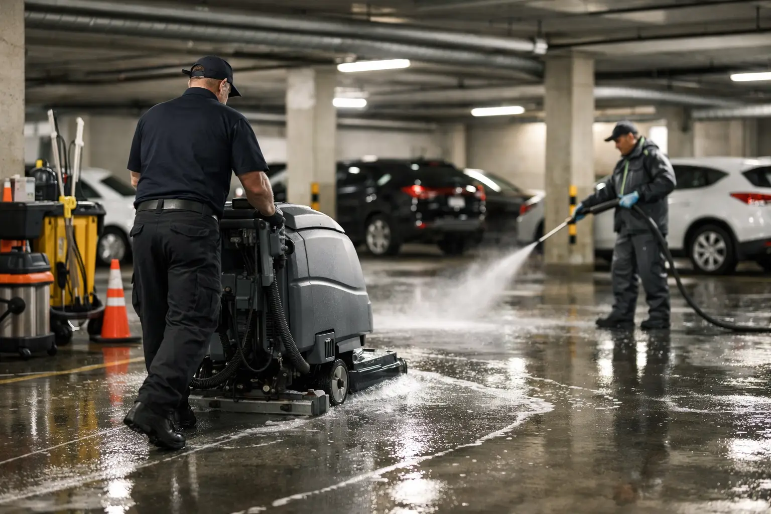 Lavage stationnement souterrain Laval
