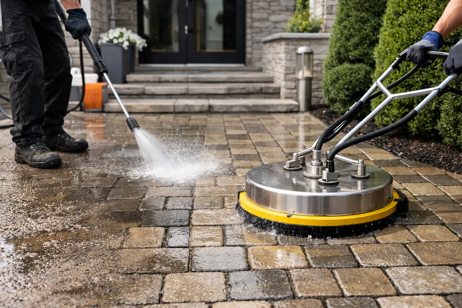 Nettoyage et scellant pavé uni efficace