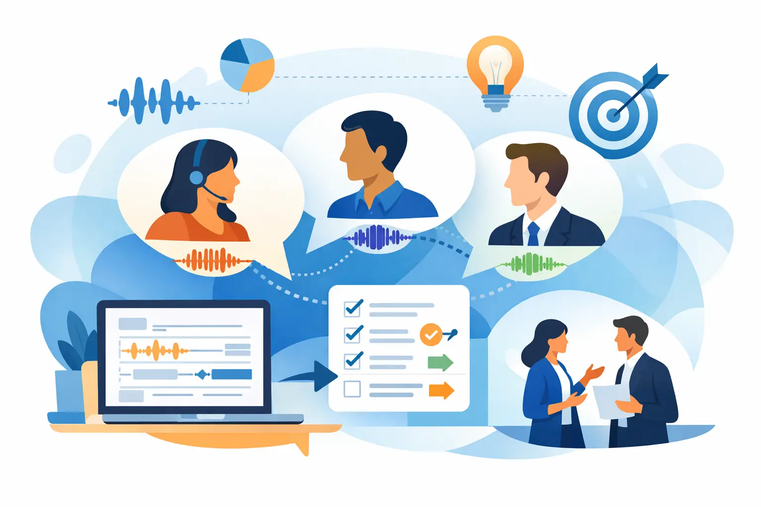 Speaker-Aware Meeting Transcripts That Drive Action