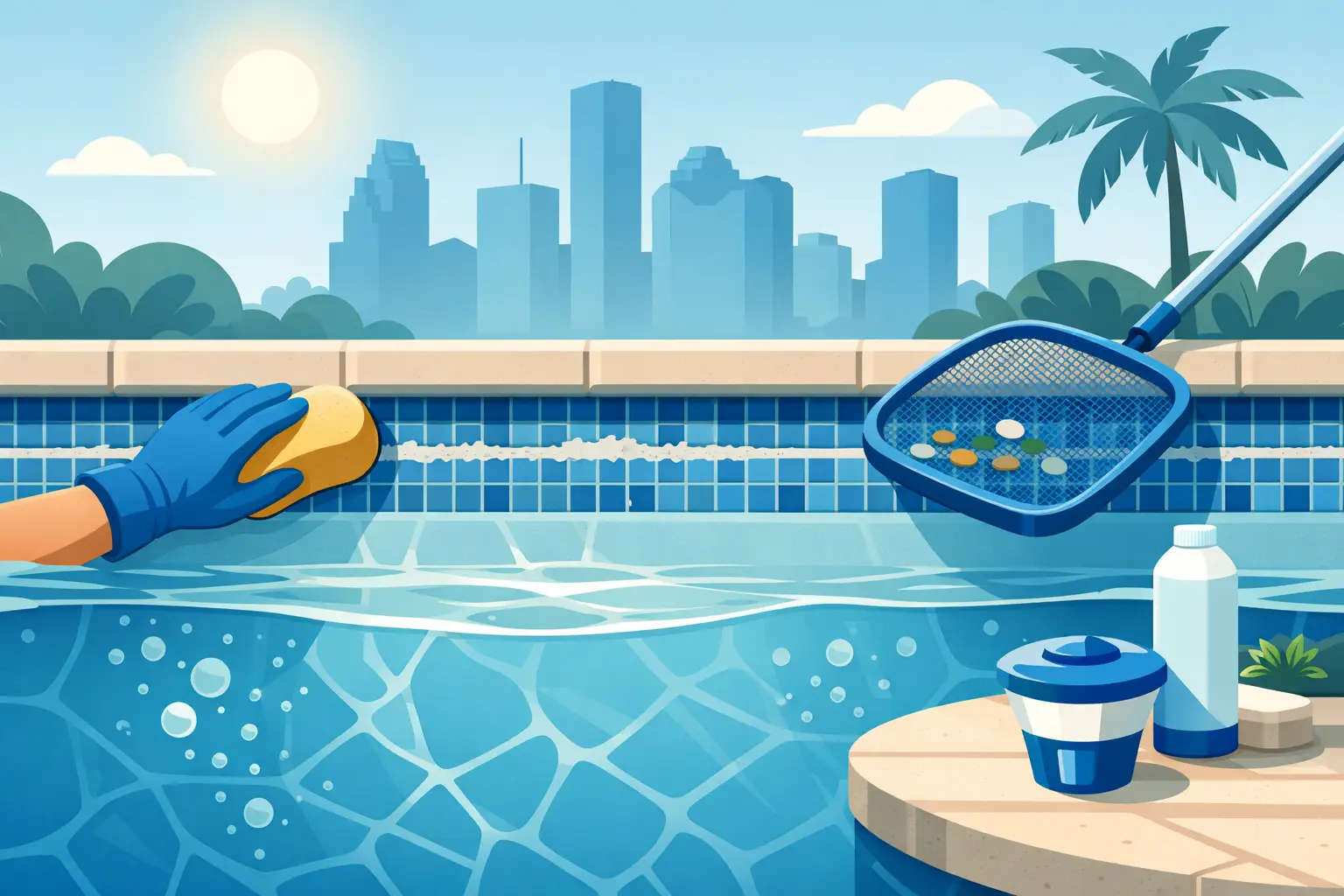 How to Maintain Pool Waterline in Houston
