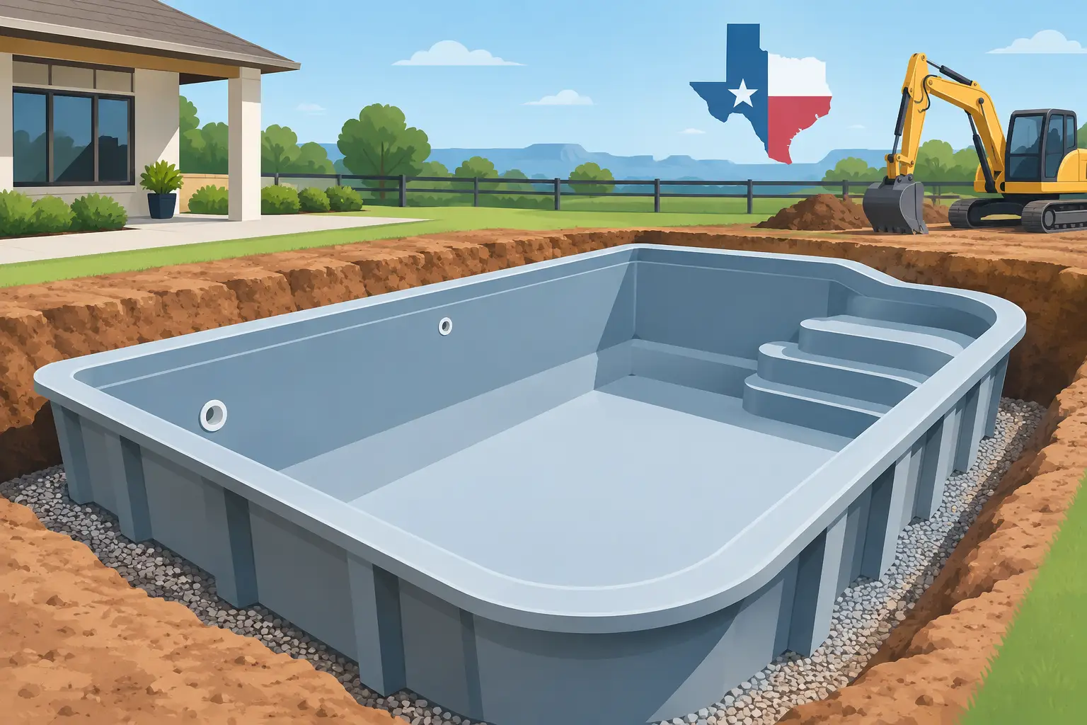 A Pool Shell Construction Example for Texas