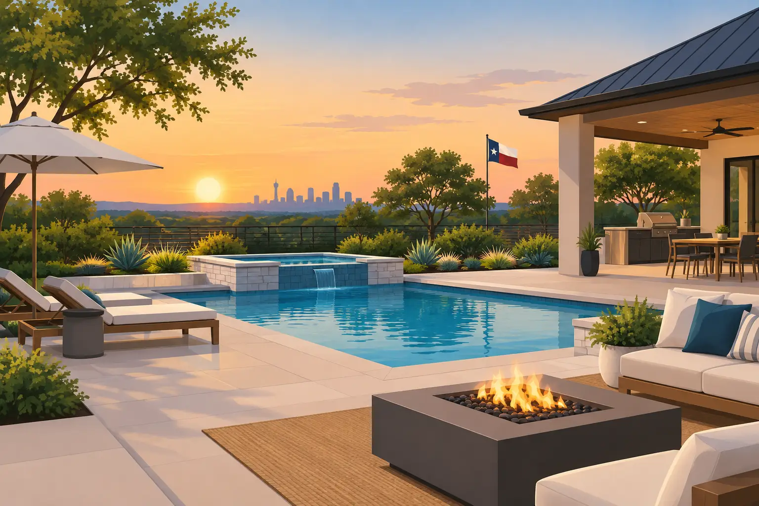 Luxury Backyard Design Trends for Texas Homes