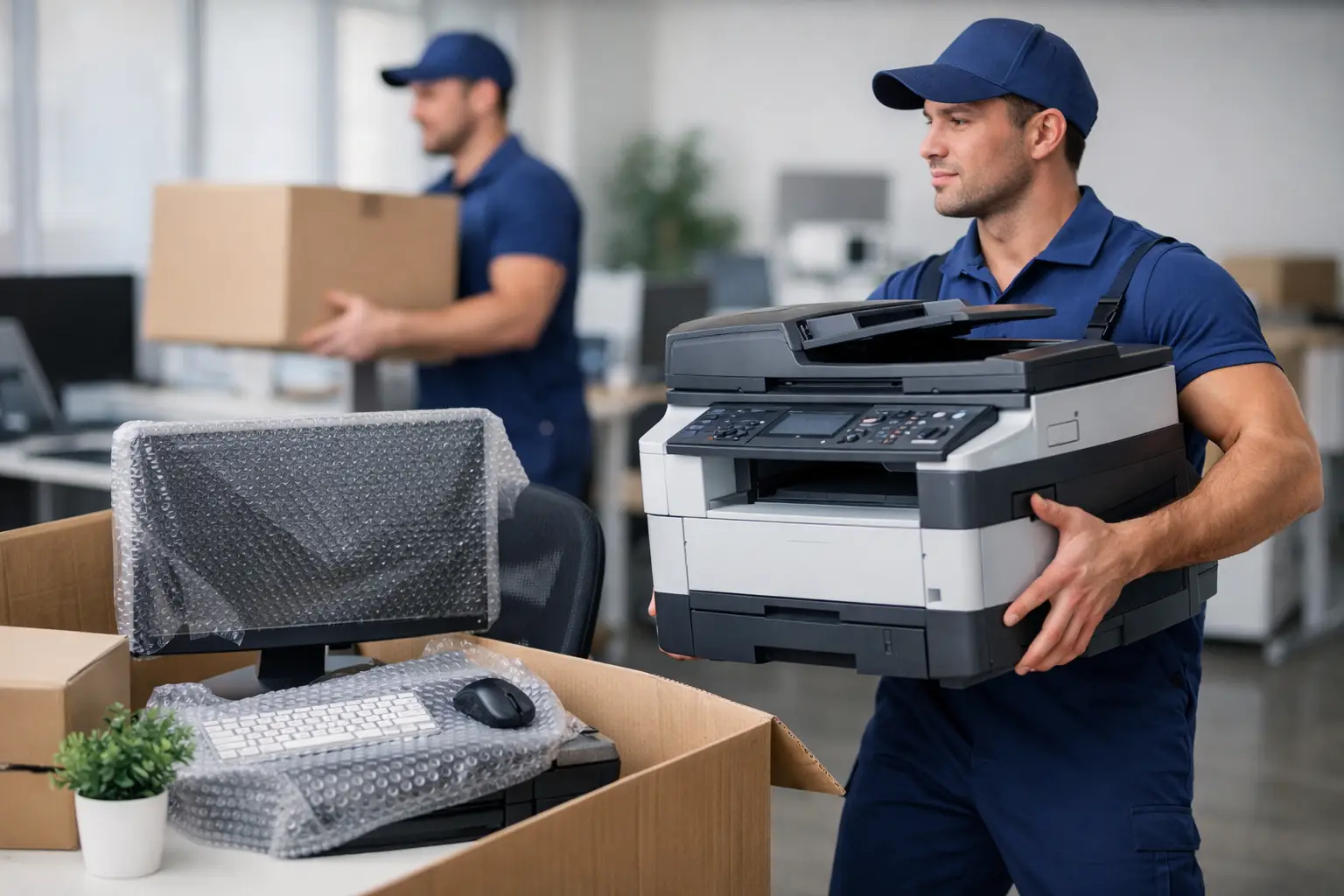 Can Movers Relocate Office Equipment Safely?