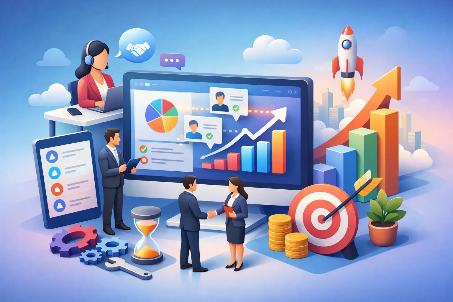 CRM לעסק מבוסס שירותים שבונה שליטה בצמיחה