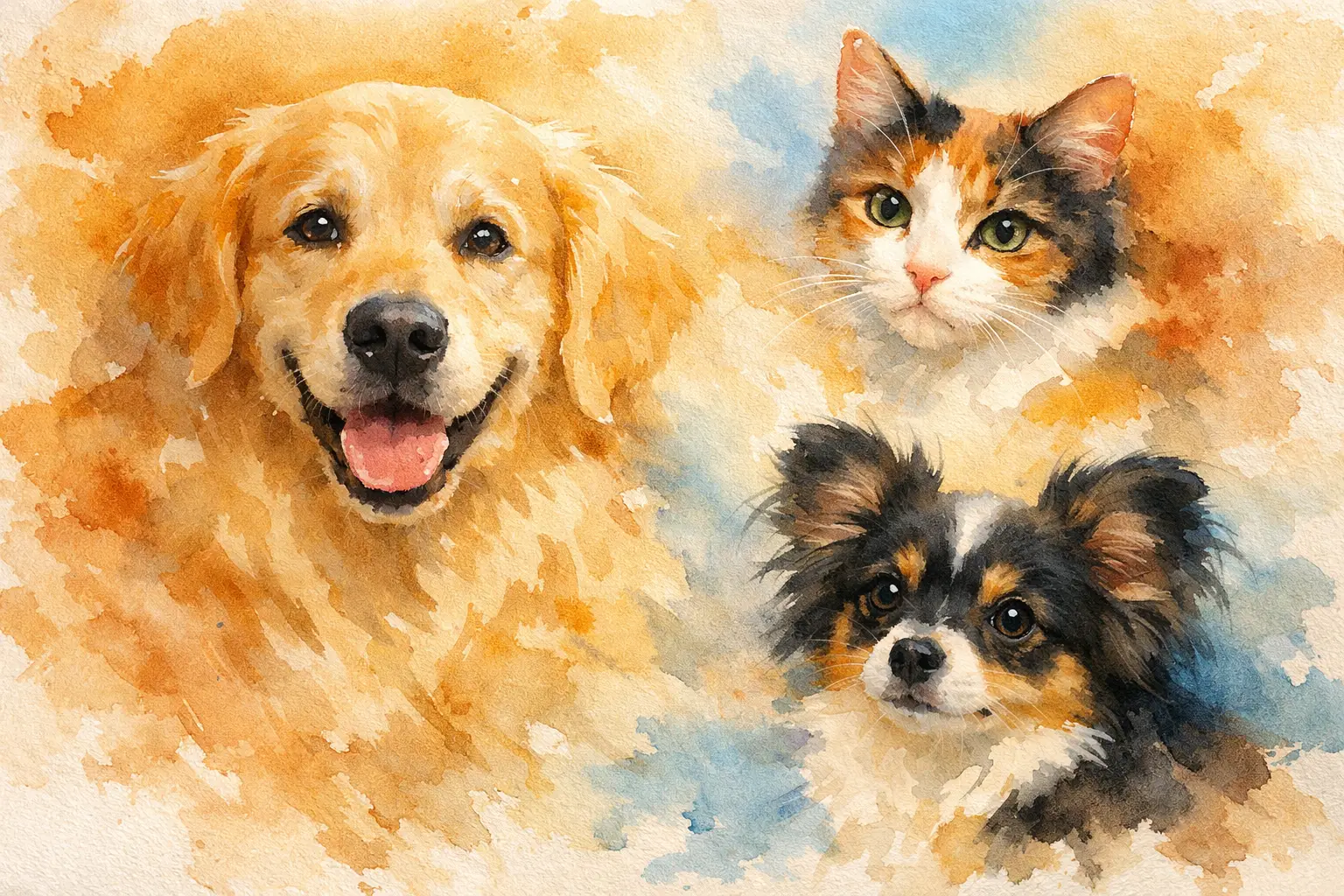 Pet Personality in Watercolor That Feels Like Them