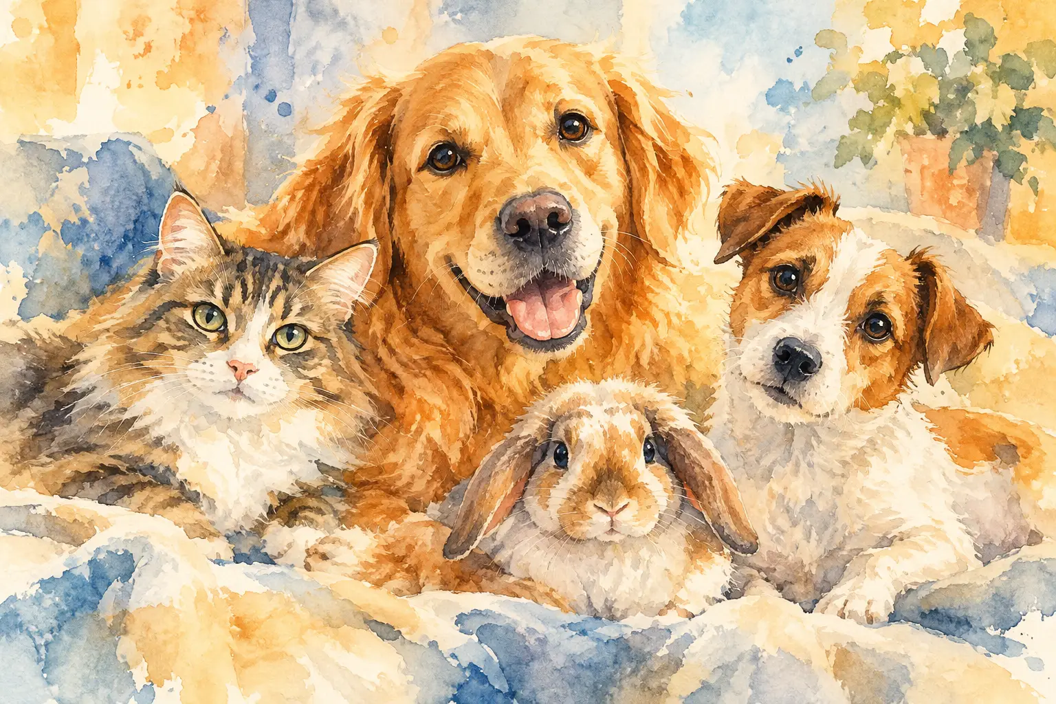 A Multiple Pets Portrait Example That Feels Like Home