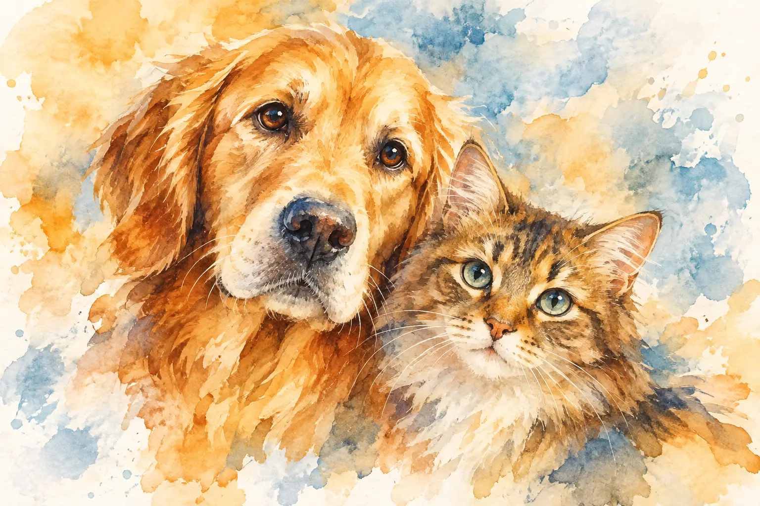 Watercolor Portraits That Honor a Pet’s Spirit