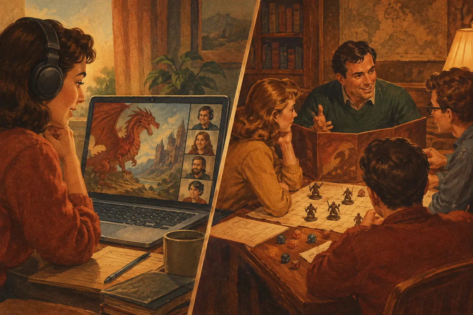 Browser Roleplaying vs Tabletop Sessions