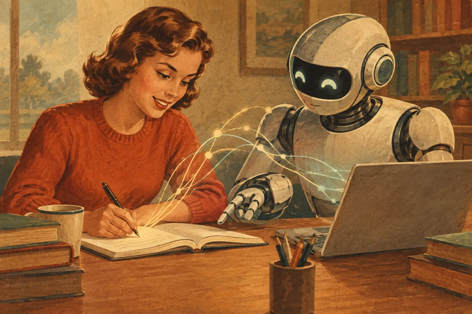 Human-Written Content Interactive With AI