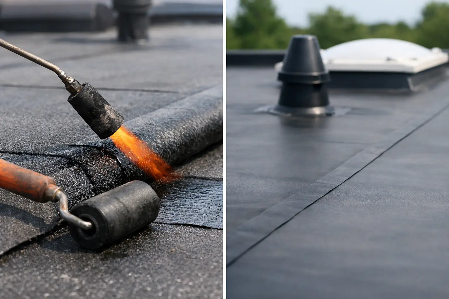 Bitumen versus EPDM levensduur vergeleken