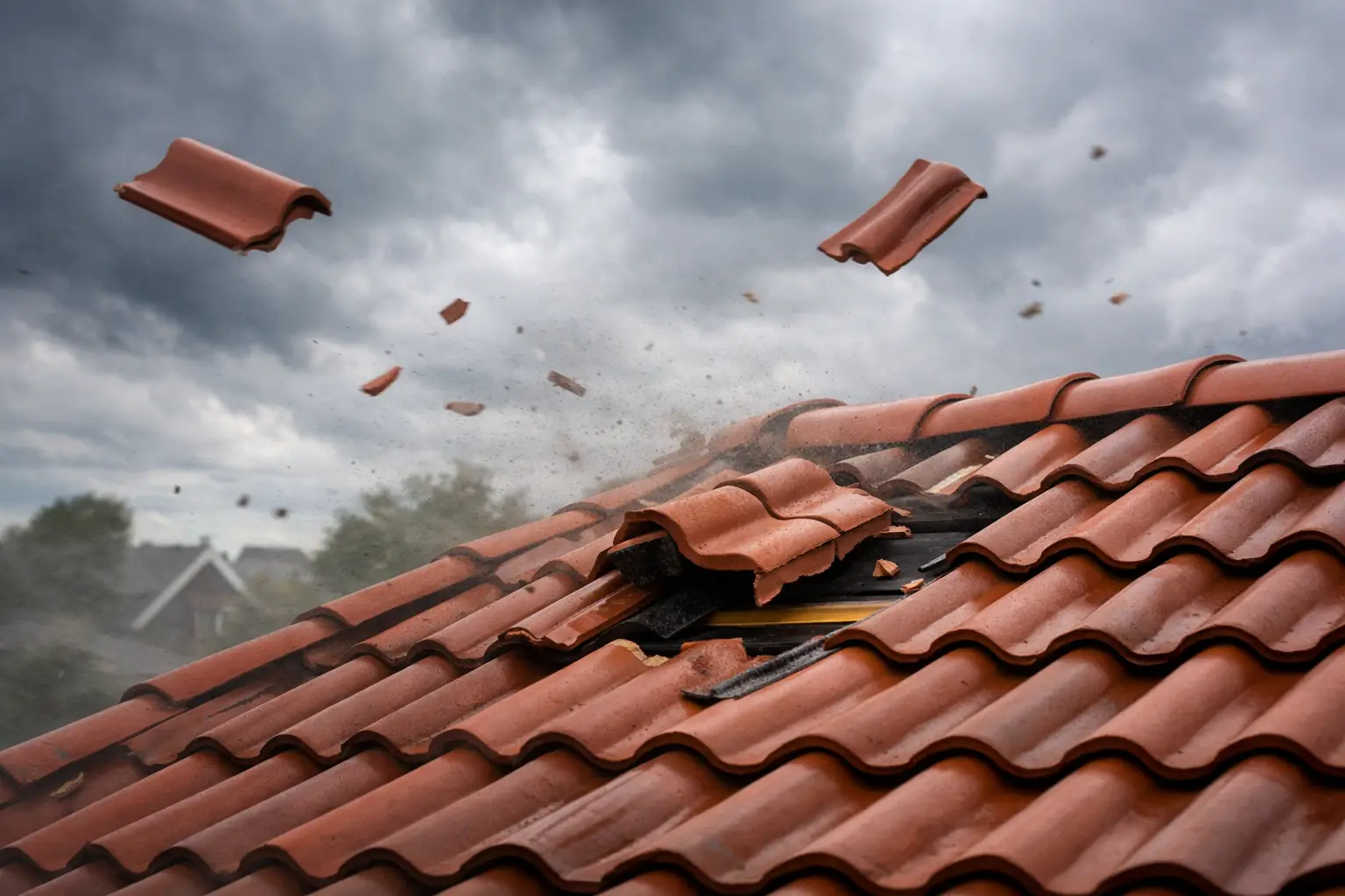 Waarom waaien dakpannen los bij harde wind?