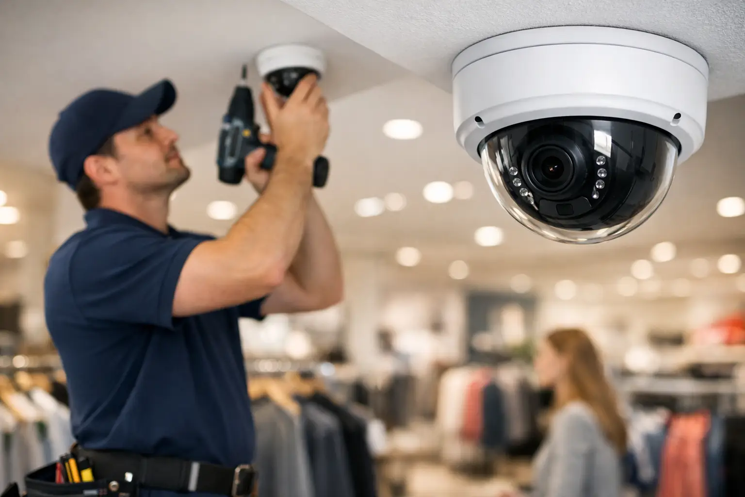 Retail Security Camera Installation Example