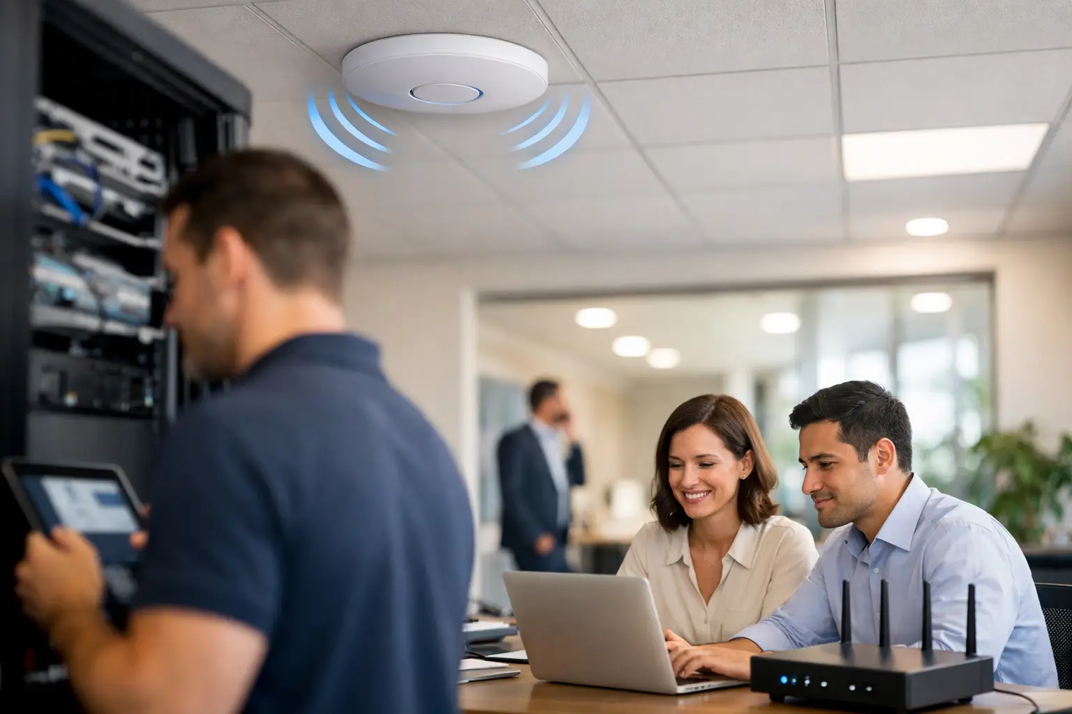 Commercial WiFi Installation That Supports Work