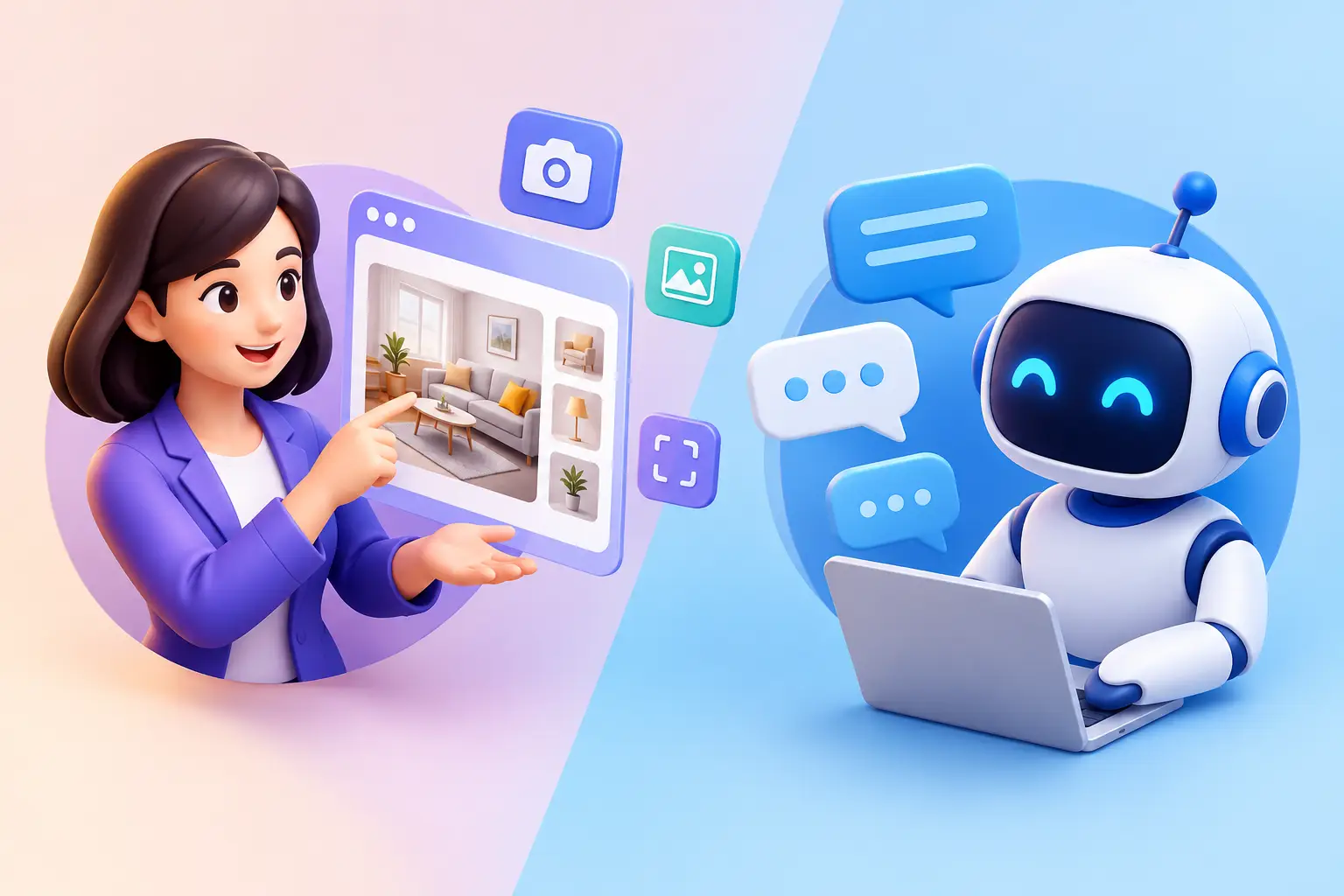 Visual Assistants Compared With Chatbots