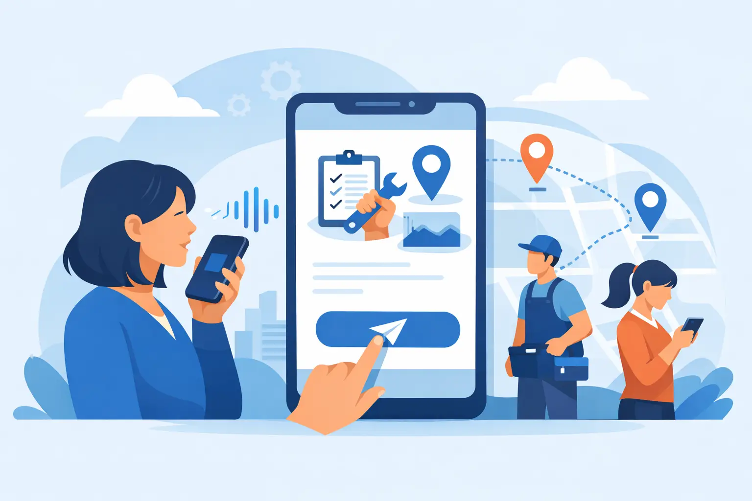 Voice to Text Task Posting for Nearby Help