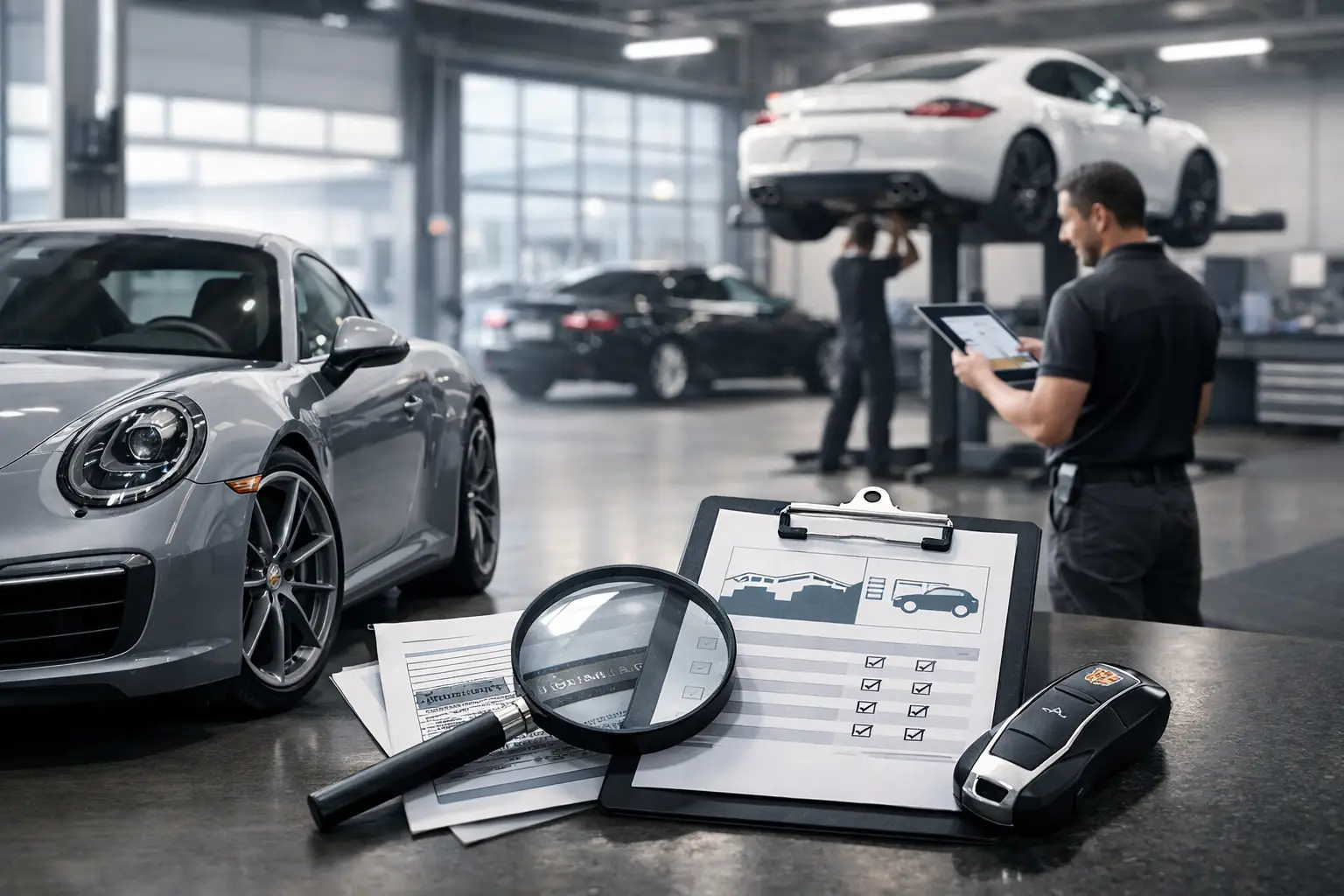 So überprüfen Sie die Wartungshistorie eines Porsche