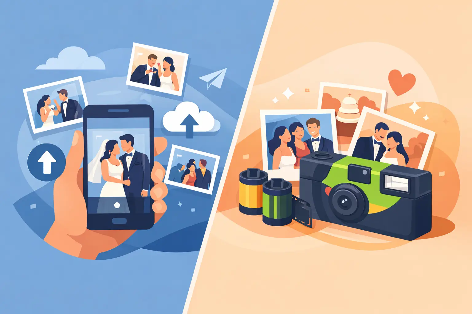 Wedding Guest Uploads vs Disposable Cameras Compared