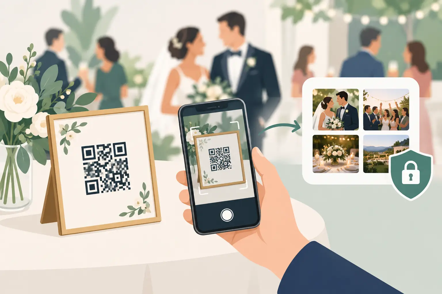 How to Protect Wedding Guest Privacy With QR Photos
