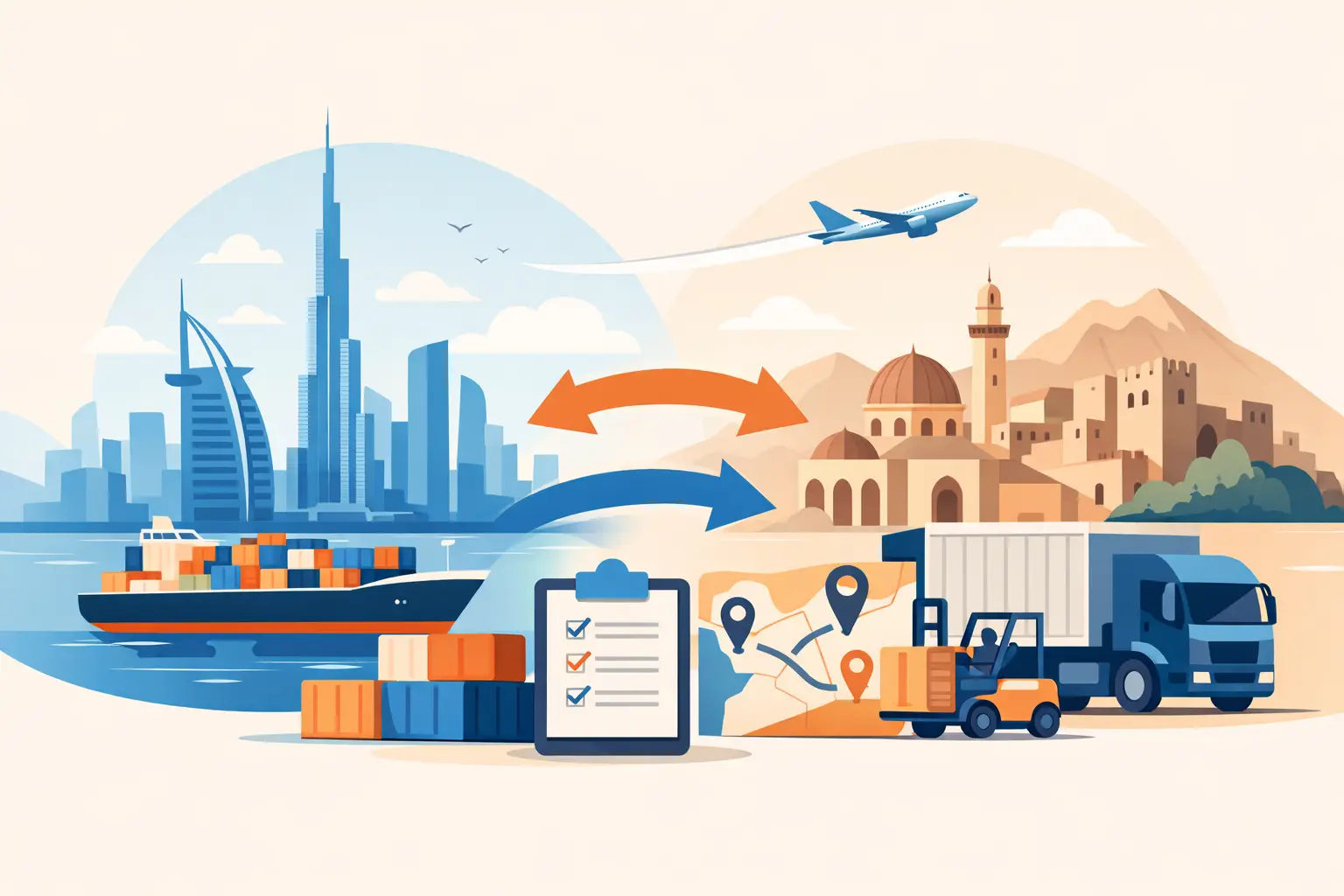 شحن البضائع من دبي إلى سوريا بخطة تشغيل واضحة