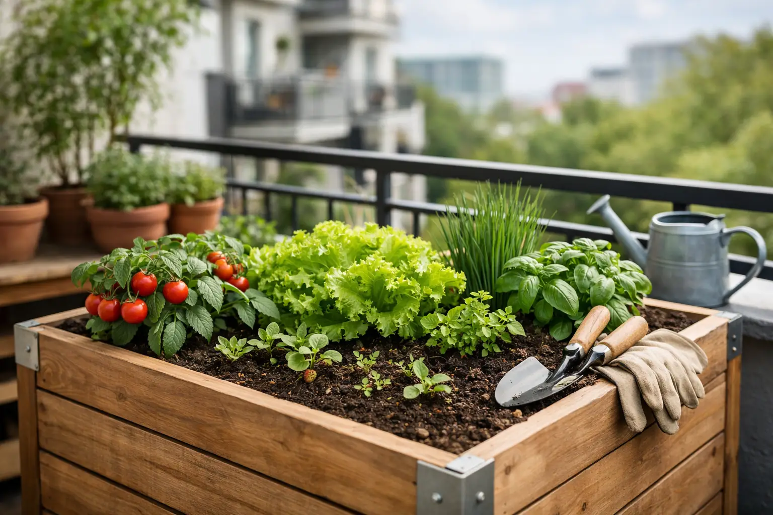 Hochbeet im Balkon richtig anlegen: So geht's