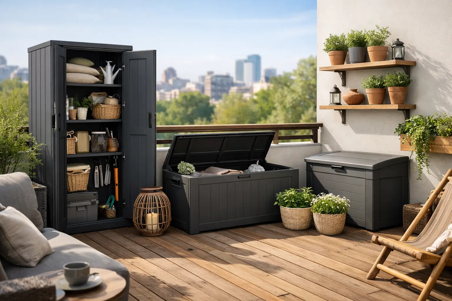 Die besten Aufbewahrungslösungen für den Balkon
