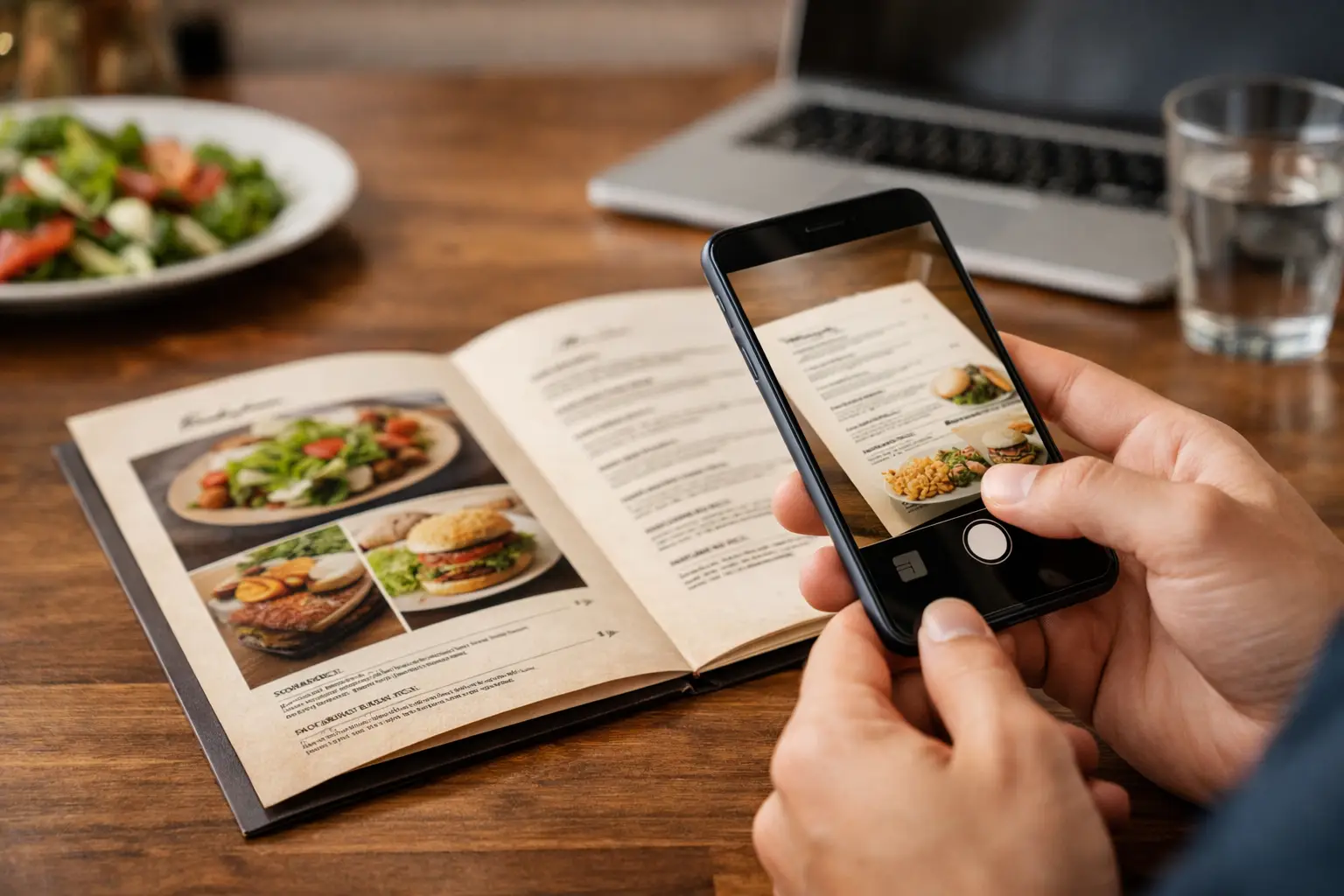 Como digitalizar cardápio impresso por foto