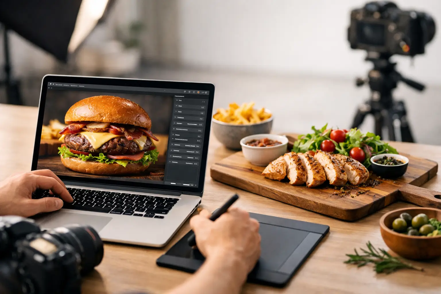 Como editar foto de comida para cardápio